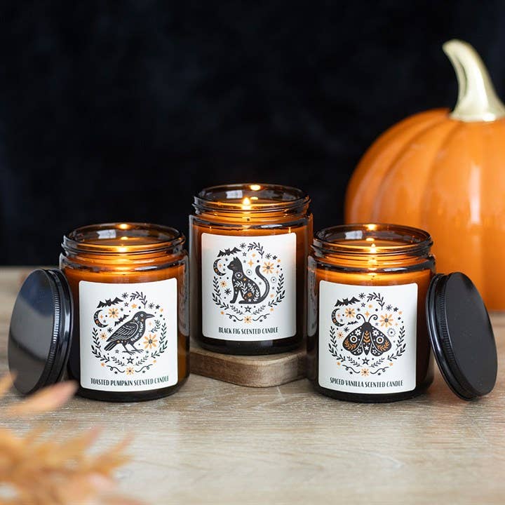 Bougie parfumée « Frightful Folk Raven » à la citrouille grillée