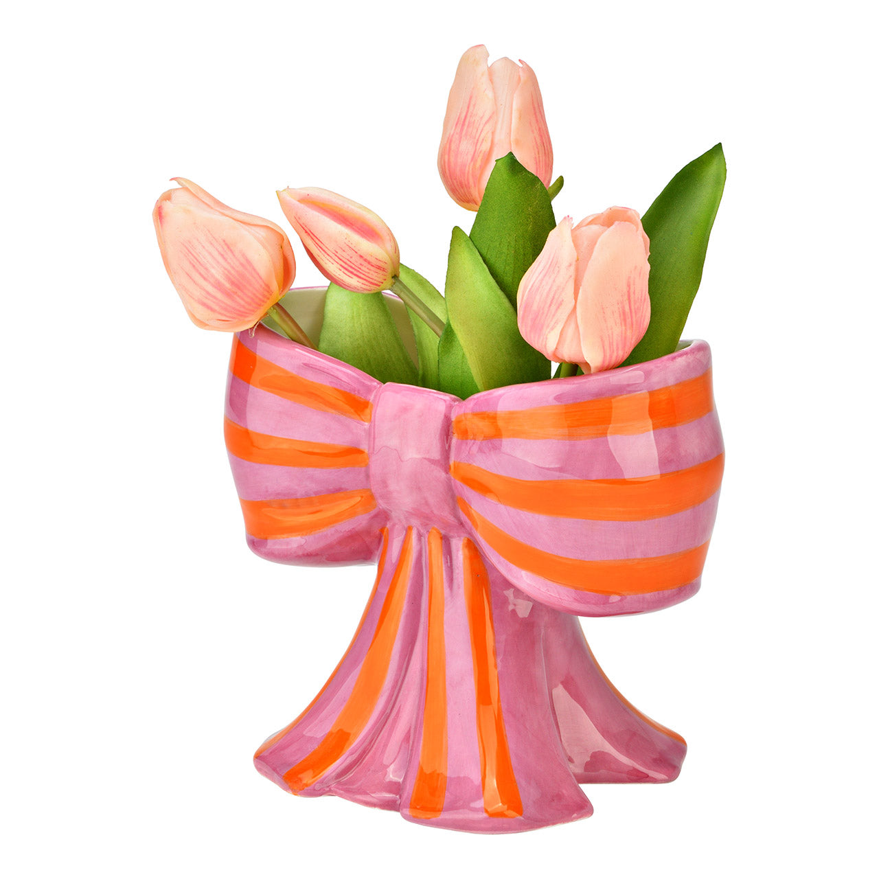 Vase nœud rayé