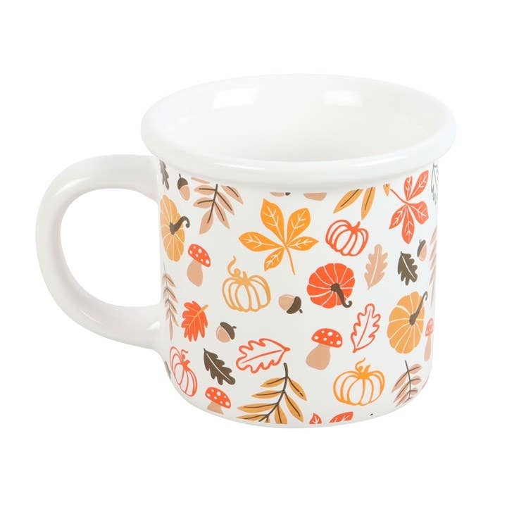 Mug feuilles d'automne et citrouilles