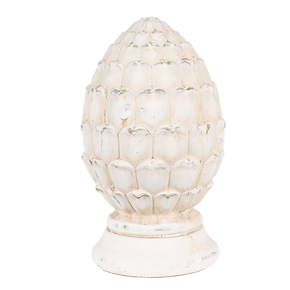 Décoration Pomme de pin Ø 10x18 cm Pierre beige