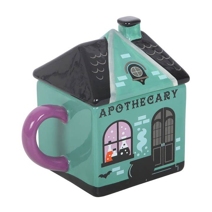 Mug à couvercle de boutique d'apothicaire