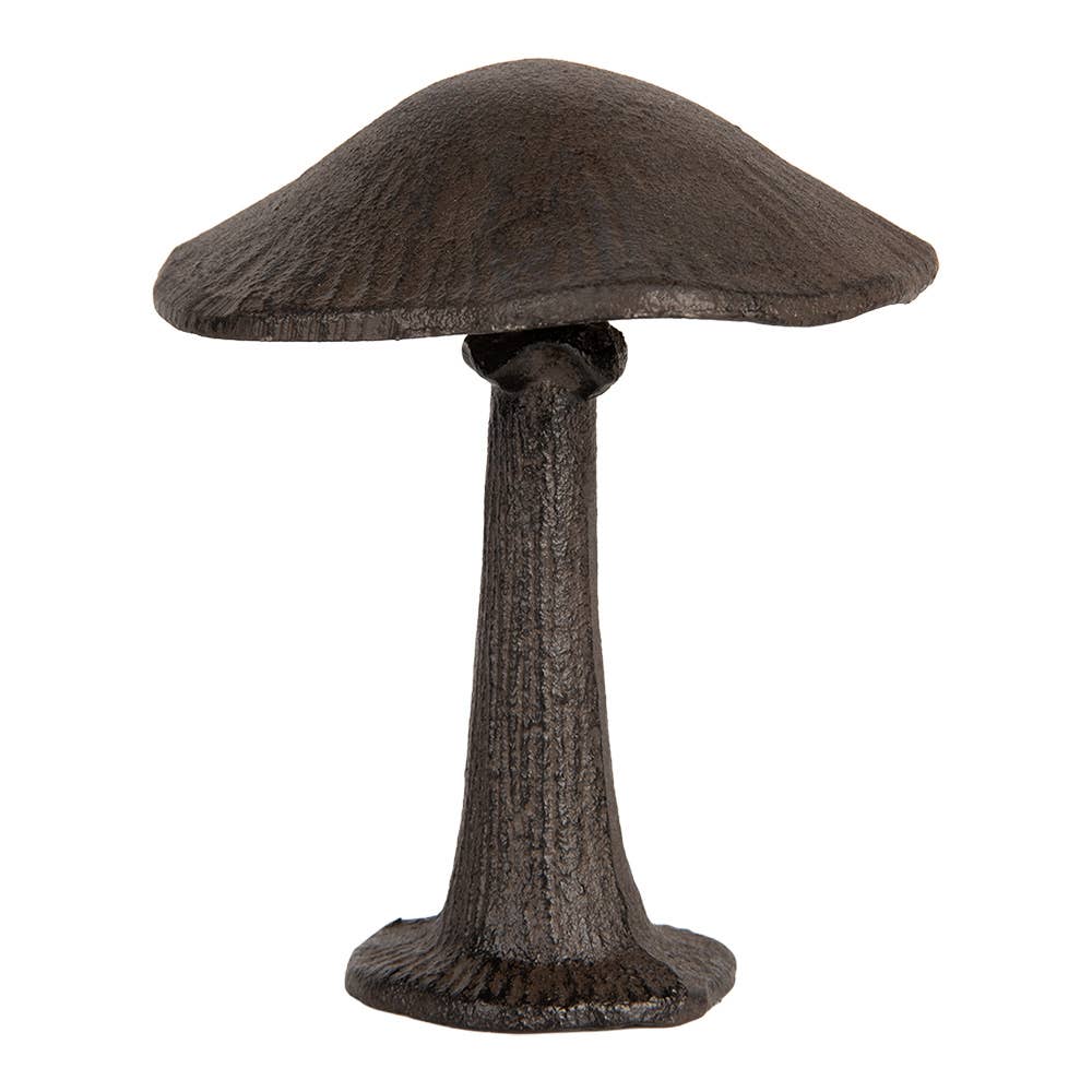 Figurine décorative Champignon 12x11x15 cm Métal marron