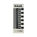Set of 4 candles long Paul black D2 1 H25cm