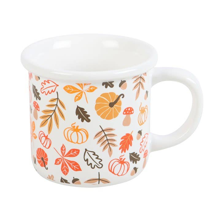 Mug feuilles d'automne et citrouilles
