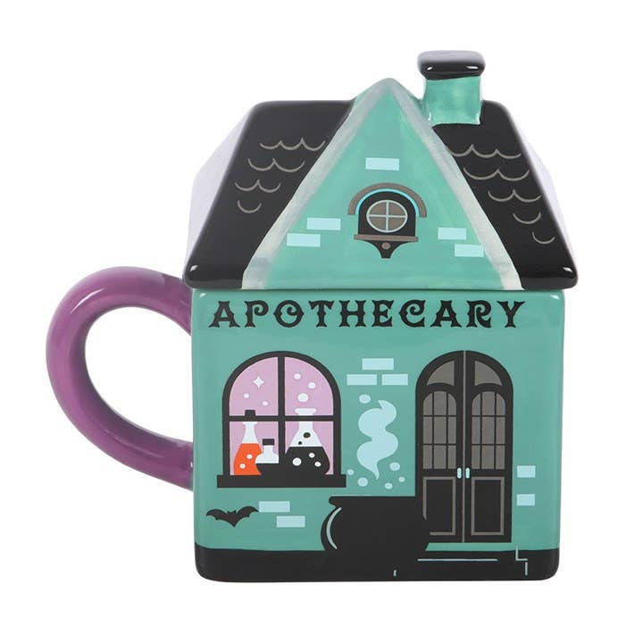 Mug à couvercle de boutique d'apothicaire