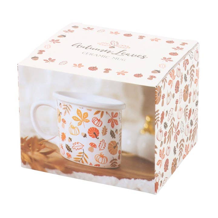 Mug feuilles d'automne et citrouilles