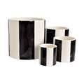 Pot rayure noir - diverses tailles