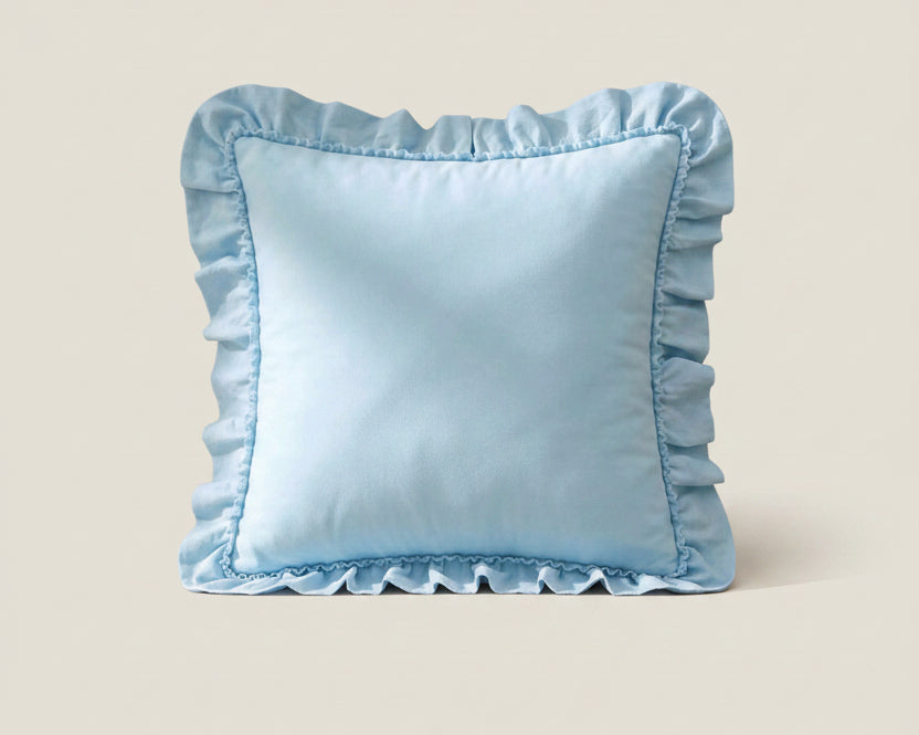 Housse de coussin volanté - esprit cocon