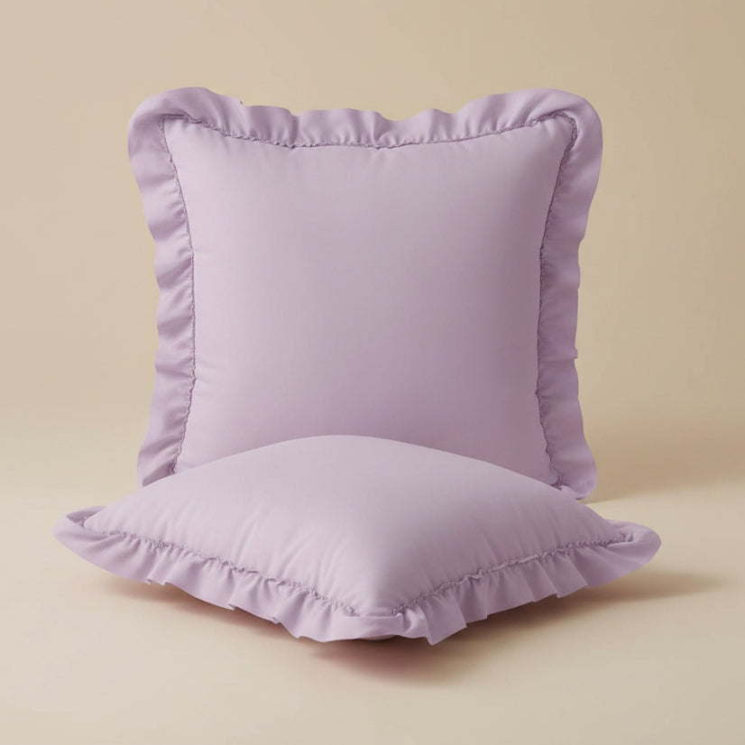 Housse de coussin volanté - esprit cocon