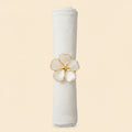 Ronds de serviette fleurs dorées - Élégance poétique pour votre table