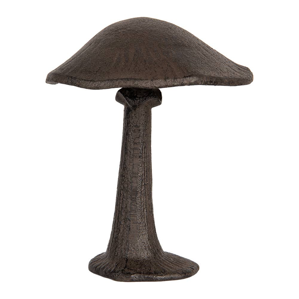 Figurine décorative Champignon 12x11x15 cm Métal marron