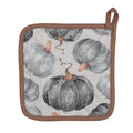Manique 20x20 cm Coton Gris Citrouille Carré