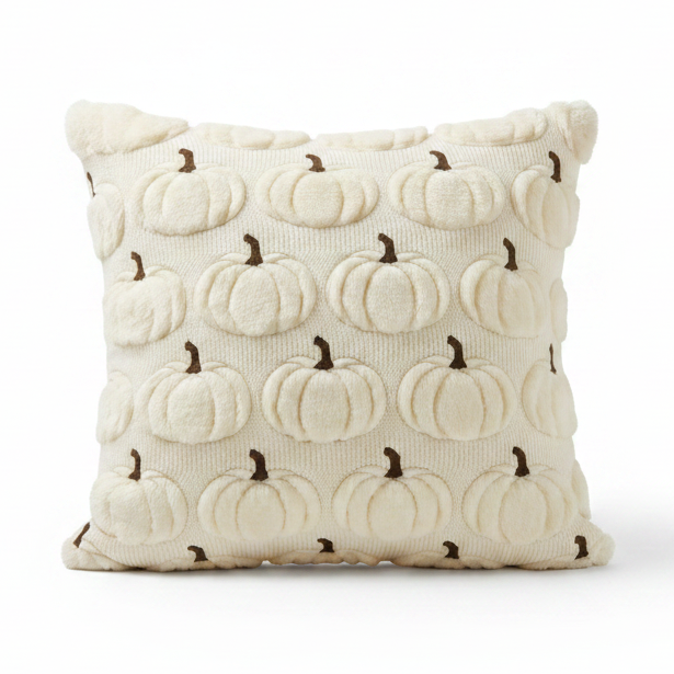 Housse de coussin automnal velours – 40 × 40 cm