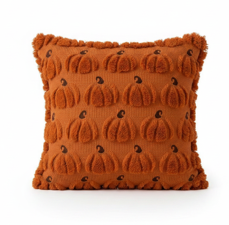 Housse de coussin automnal velours – 40 × 40 cm