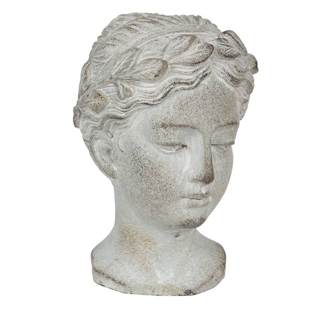 Figurine de personne 12x11x17 cm pierre grise