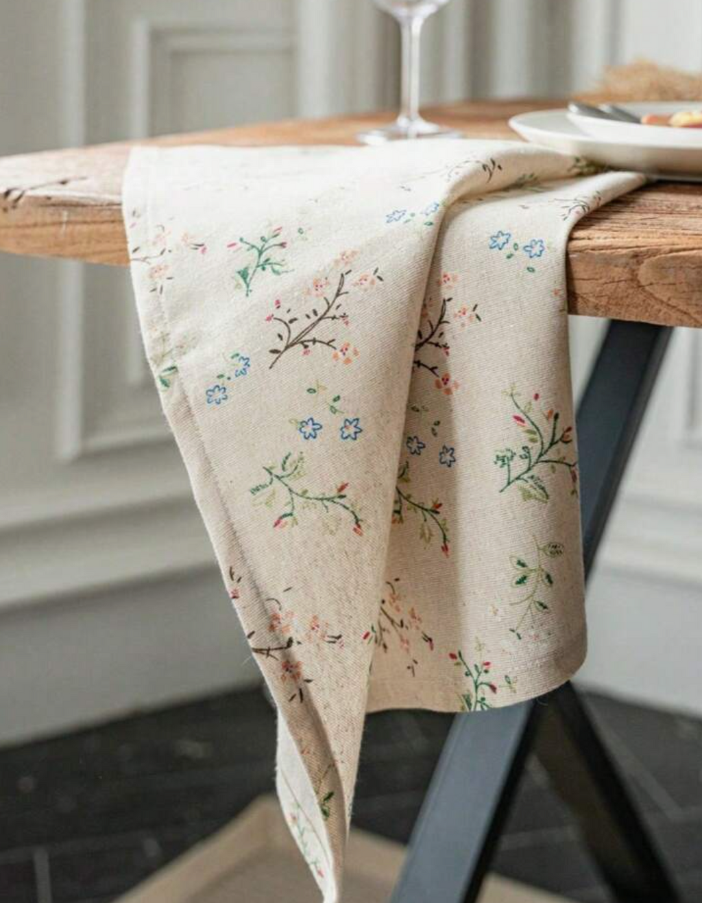 Serviette de table en coton imprimée