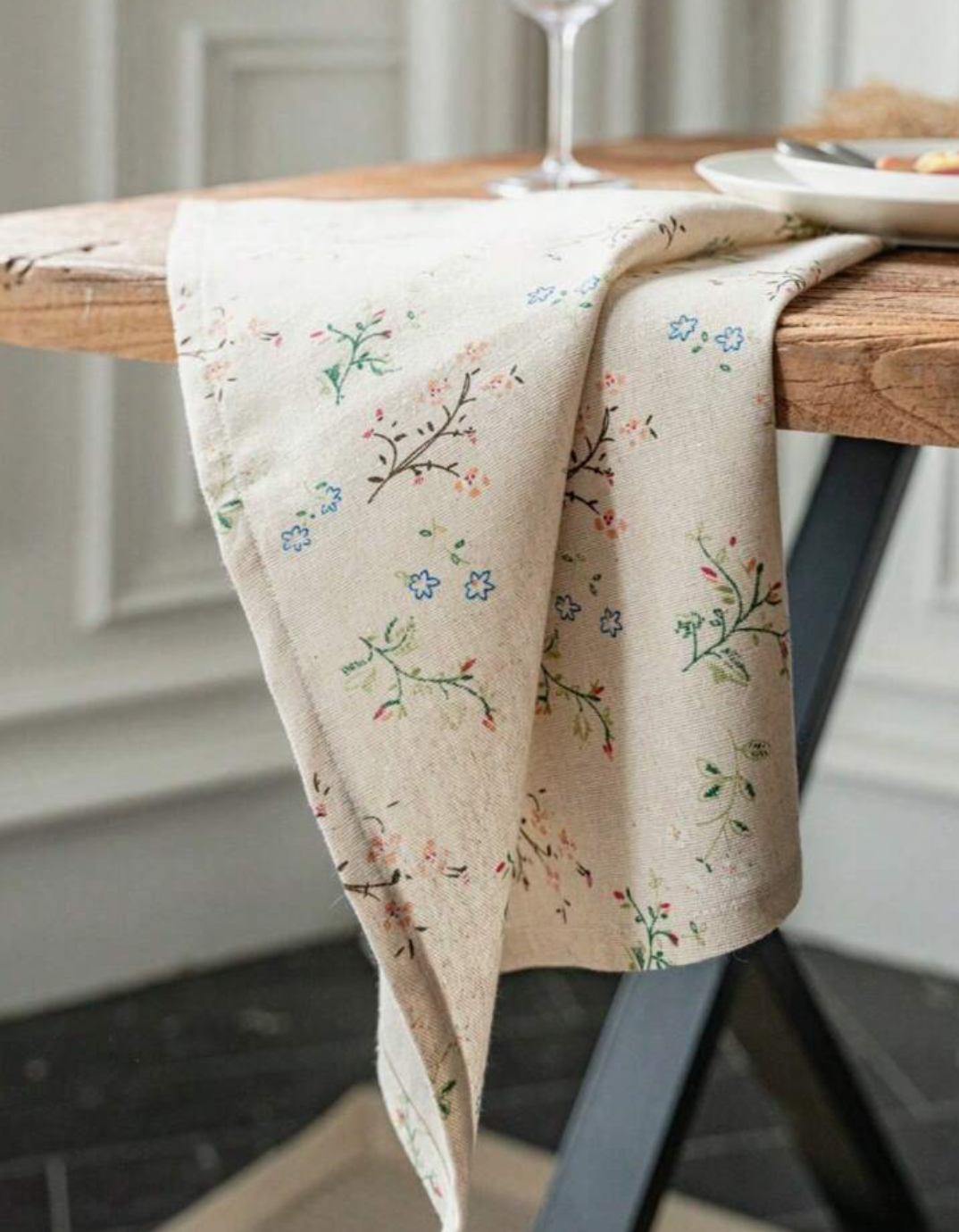 Serviette de table en coton imprimée