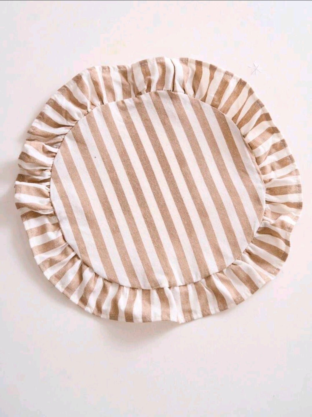 Set de table volanté rayé -  Ambiance maison de campagne chic