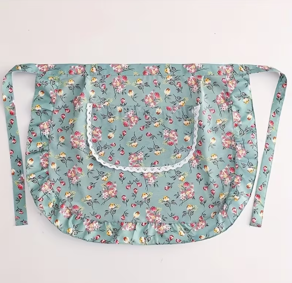 Tablier fleuri volanté - Élégance rustique & chaleureuse